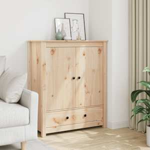 Skříň highboard 83 x 41,5 x 100 cm masivní borové dřevo - obrázek 3