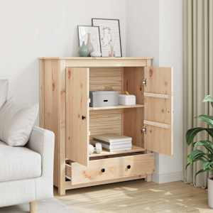 Skříň highboard 83 x 41,5 x 100 cm masivní borové dřevo - obrázek 1