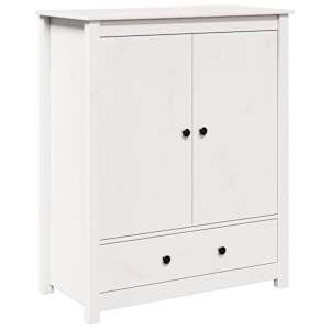 Skříň highboard bílá 83 x 41,5 x 100 cm masivní borové dřevo - obrázek 2