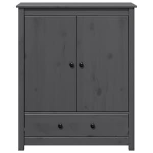 Skříň highboard šedá 83 x 41,5 x 100 cm masivní borové dřevo - obrázek 5