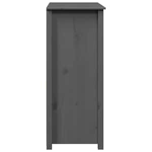 Skříň highboard šedá 83 x 41,5 x 100 cm masivní borové dřevo - obrázek 7