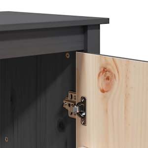 Skříň highboard šedá 83 x 41,5 x 100 cm masivní borové dřevo - obrázek 9