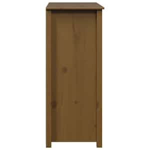Skříň highboard medově hnědá 83x41,5x100 cm masivní borovice - obrázek 7