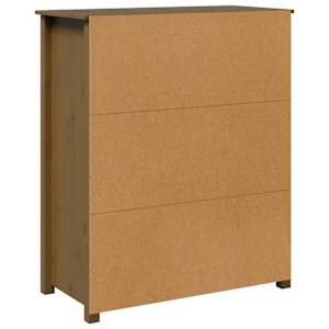 Skříň highboard medově hnědá 83x41,5x100 cm masivní borovice - obrázek 8