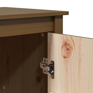 Skříň highboard medově hnědá 83x41,5x100 cm masivní borovice - obrázek 9