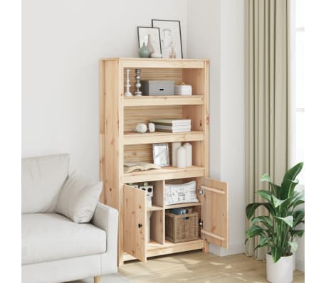 vidaXL Buffet haut 80x35x154 cm Bois massif de pin