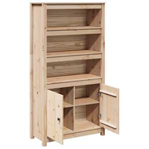 Skříň highboard 80 x 35 x 154 cm masivní borové dřevo - obrázek 6