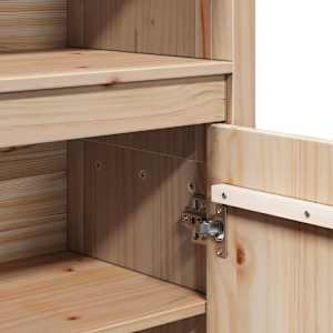 Skříň highboard 80 x 35 x 154 cm masivní borové dřevo - obrázek 9