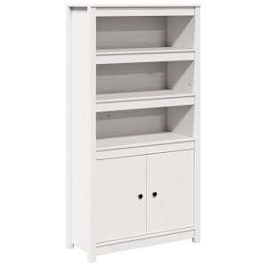 Skříň highboard bílá 80 x 35 x 154 cm masivní borové dřevo - obrázek 2