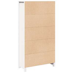 Skříň highboard bílá 80 x 35 x 154 cm masivní borové dřevo - obrázek 8