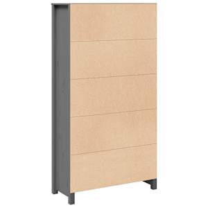 Skříň highboard šedá 80 x 35 x 154 cm masivní borové dřevo - obrázek 8