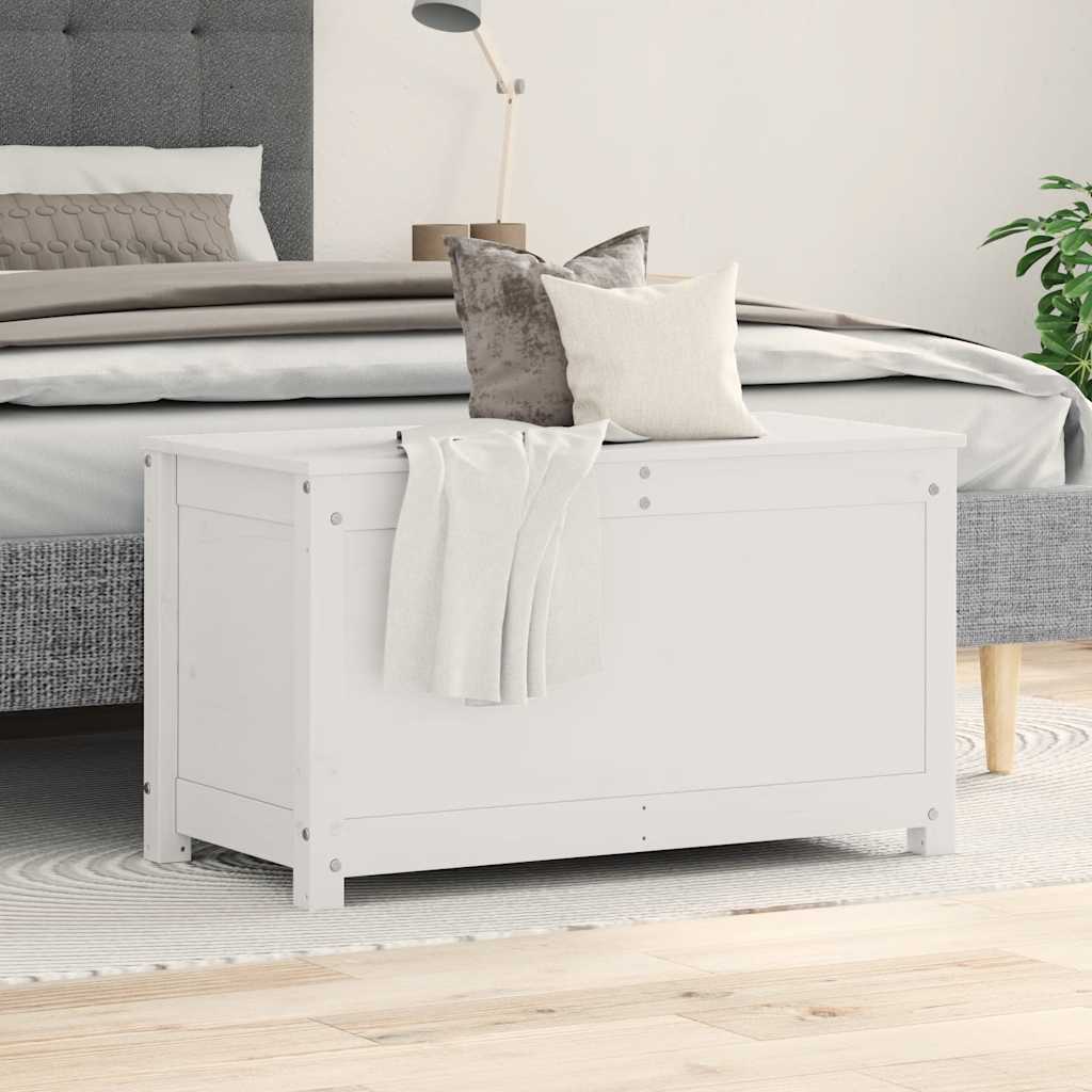 Thumbnail - vidaXL Truhe Weiß 80x40x45,5 cm Massivholz Kiefer