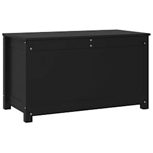 Úložný box černý 80x40x45,5 cm masivní borové dřevo - obrázek 2