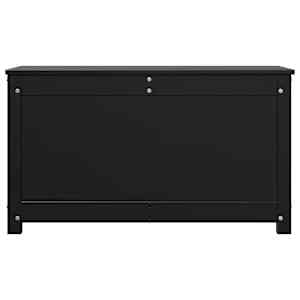 Úložný box černý 80x40x45,5 cm masivní borové dřevo - obrázek 5
