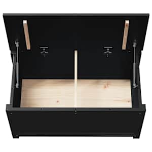 Úložný box černý 80x40x45,5 cm masivní borové dřevo - obrázek 8