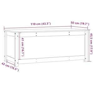 Úložný box 110x50x45,5 cm masivní borové dřevo - obrázek 12