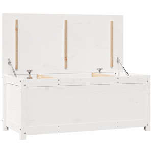 Úložný box bílá 110 x 50 x 45,5 cm masivní borové dřevo - obrázek 9