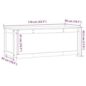 Úložný box medově hnědý 110 x 50 x 45,5 cm masivní borovice - obrázek 12
