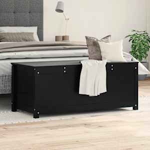 vidaXL &Uacute;ložn&yacute; box čern&yacute; 110 x 50 x 45,5 cm masivn&iacute; borov&eacute; dřevo