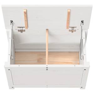 Úložný box bílá 60x32x45,5 cm masivní borové dřevo - obrázek 8