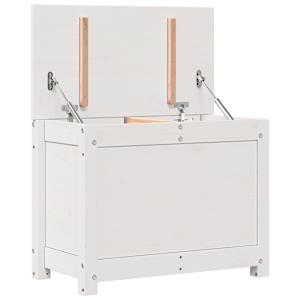 Úložný box bílá 60x32x45,5 cm masivní borové dřevo - obrázek 9