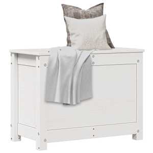 Úložný box bílá 60x32x45,5 cm masivní borové dřevo - obrázek 1