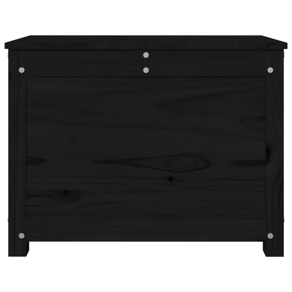 Úložný box černý 60x32x45,5 cm masivní borové dřevo