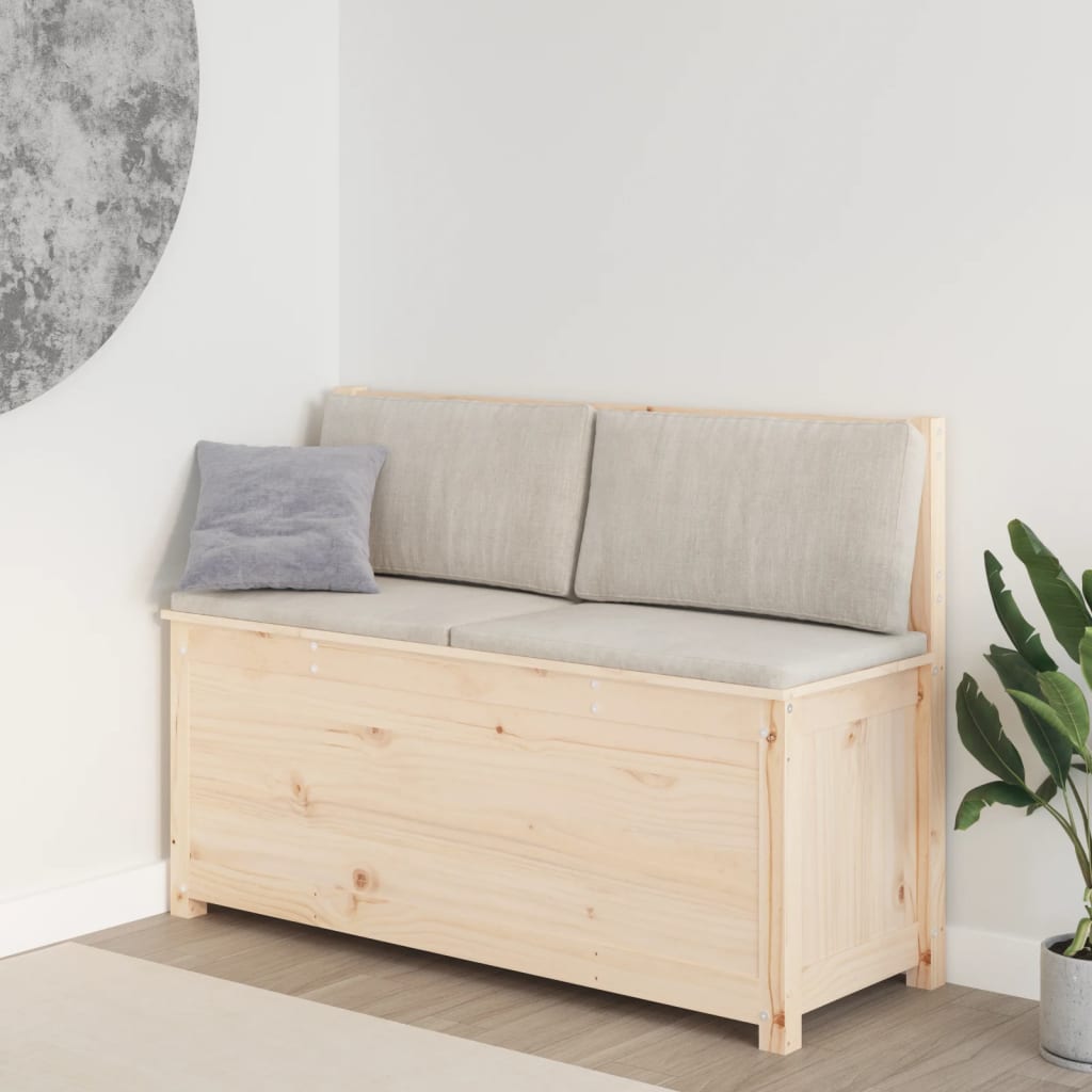 vidaXL bænk 110x41x76,5 cm massivt fyrretræ