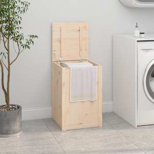 Zaboj za perilo 44x44x66 cm trdna borovina