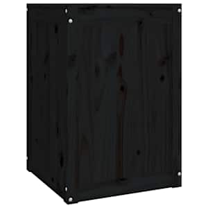 Box na prádlo černý 44 x 44 x 66 cm masivní borové dřevo - obrázek 5