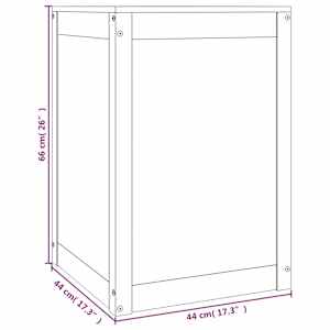 Box na prádlo černý 44 x 44 x 66 cm masivní borové dřevo - obrázek 10