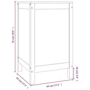 Box na prádlo 44 x 44 x 76 cm masivní borové dřevo - obrázek 10