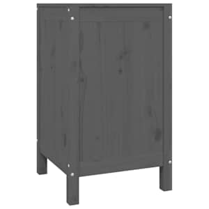 Box na prádlo šedý 44 x 44 x 76 cm masivní borové dřevo - obrázek 5