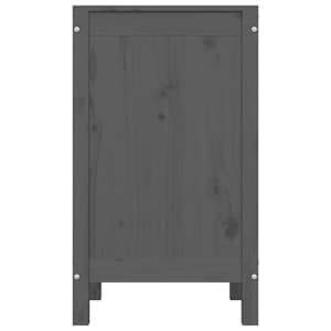 Box na prádlo šedý 44 x 44 x 76 cm masivní borové dřevo - obrázek 6