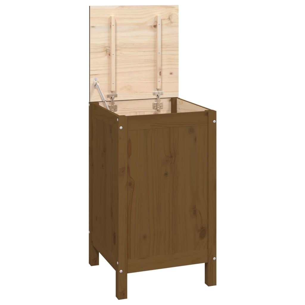 vidaXL Box na prádlo medově hnědý 44 x 44 x 76 cm masivní borové dřevo