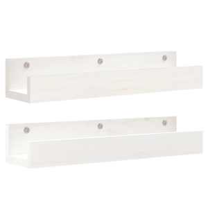 vidaXL seinariiulid 2 tk, valge, 50 x 12 x 9 cm, m&auml;nnipuit