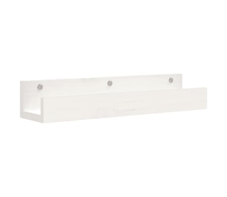 vidaXL Prateleiras de parede 2 pcs 50x12x9 cm pinho maciço branco