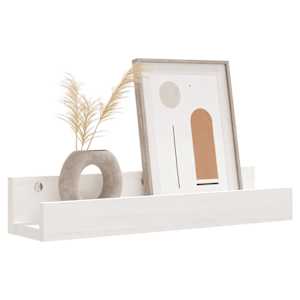 Nástěnné police 2 ks bílé 50 x 12 x 9 cm masivní borové dřevo - obrázek 7