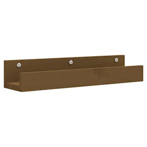 Nástěnné police 2 ks medově hnědé 50x12x9 cm masivní borovice - obrázek 3