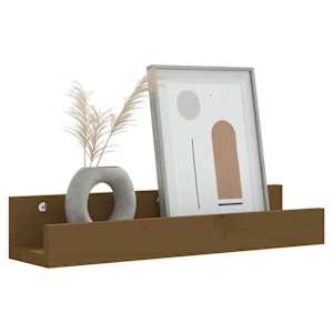 Nástěnné police 2 ks medově hnědé 50x12x9 cm masivní borovice - obrázek 7