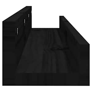 Nástěnné police 2 ks černé 80 x 12 x 9 cm masivní borové dřevo - obrázek 5