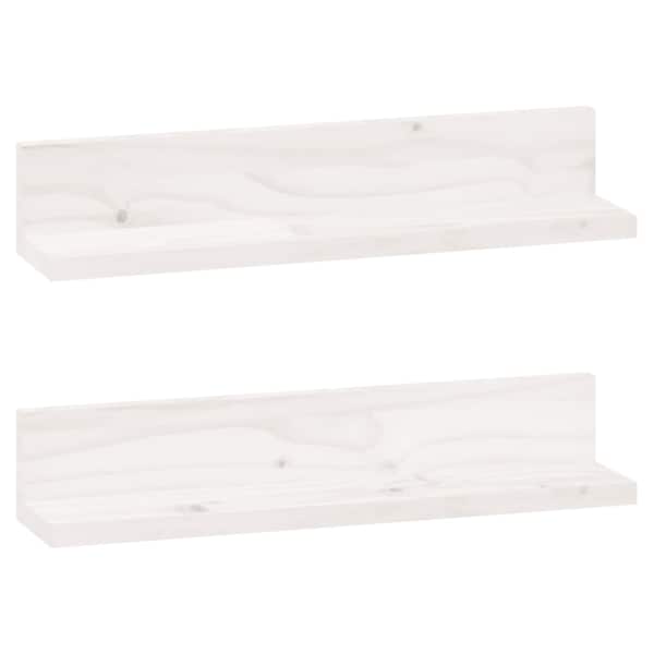 vidaXL seinariiulid 2 tk, valge, 50 x 11 x 9 cm, m&auml;nnipuit