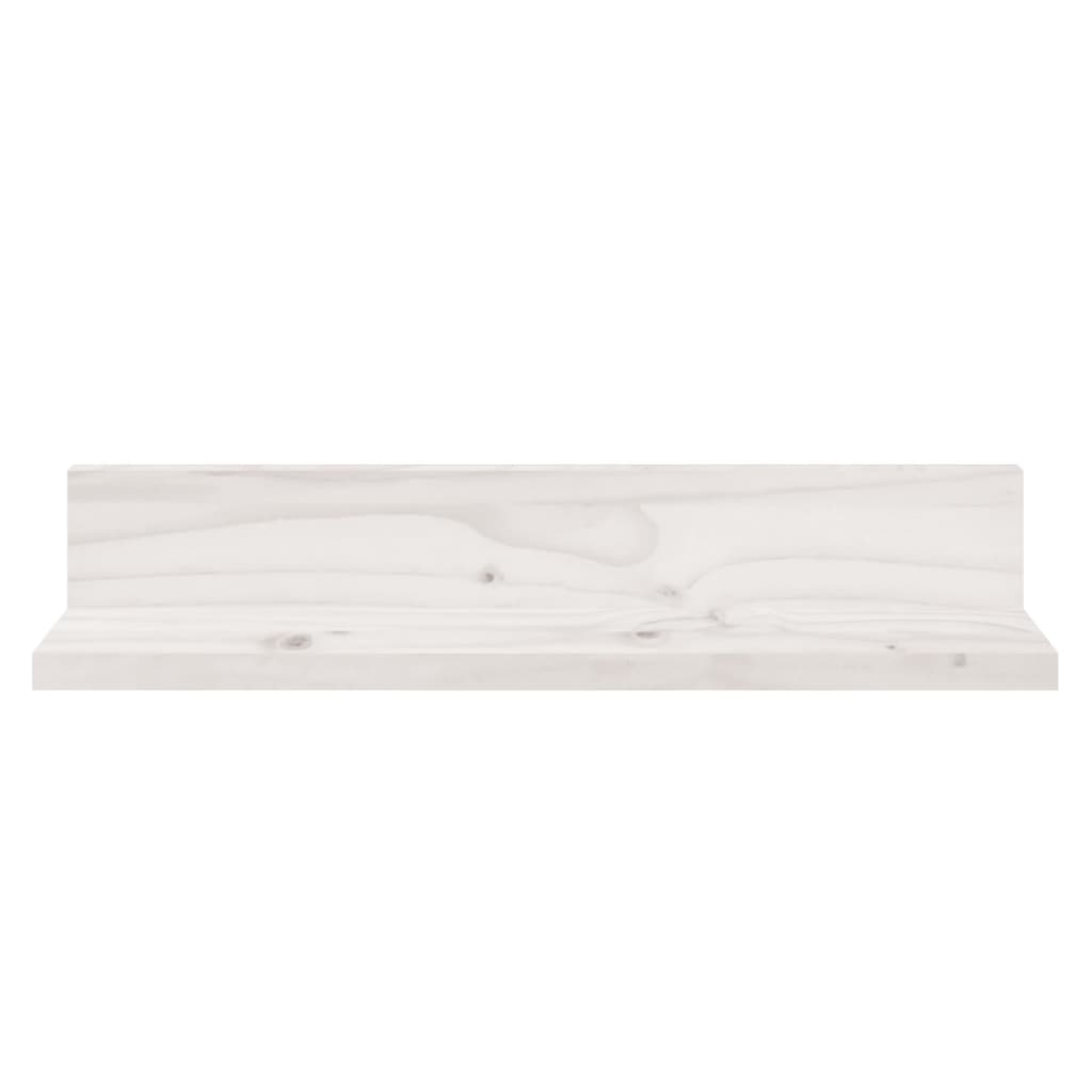 vidaXL Wandkasten 2 st 50x11x9 cm massief grenenhout wit