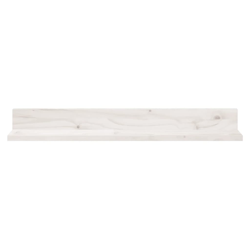 vidaXL Wandkasten 2 st 80x11x9 cm massief grenenhout wit
