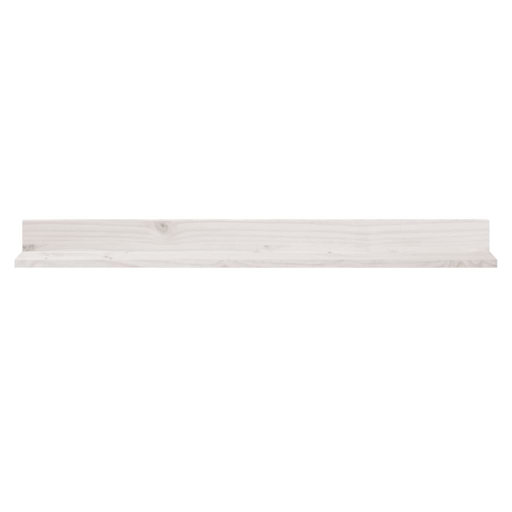 vidaXL Wall Shelves 2 pcs White 110x11x9 cm Solid Wood Pine