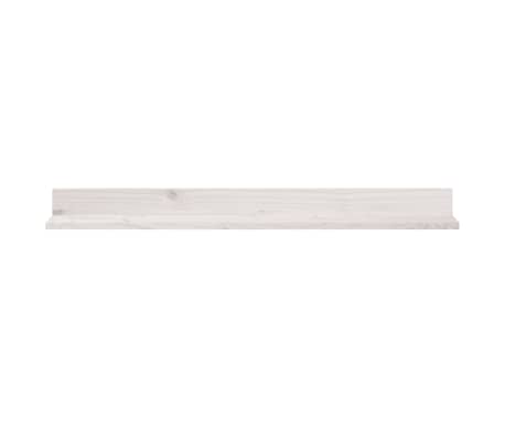 vidaXL Wall Shelves 2 pcs White 110x11x9 cm Solid Wood Pine