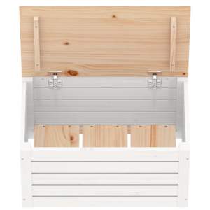 Úložný box bílý 59,5 x 36,5 x 33 cm masivní borové dřevo - obrázek 8