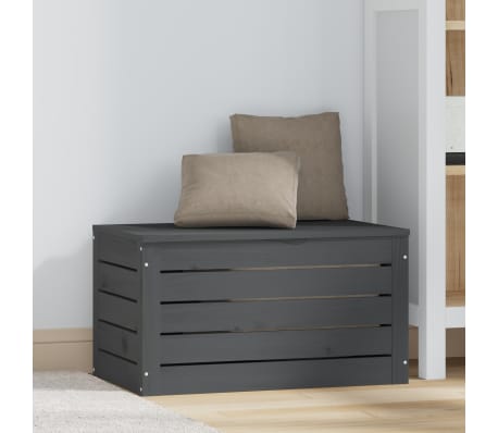 vidaXL S&auml;ilytyslaatikko harmaa 59,5x36,5x33 cm t&auml;ysi m&auml;nty