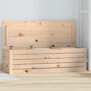 Škatla za shranjevanje 109x36,5x33 cm trdna borovina