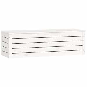 Úložný box bílý 109x36,5x33 cm masivní borové dřevo - obrázek 4
